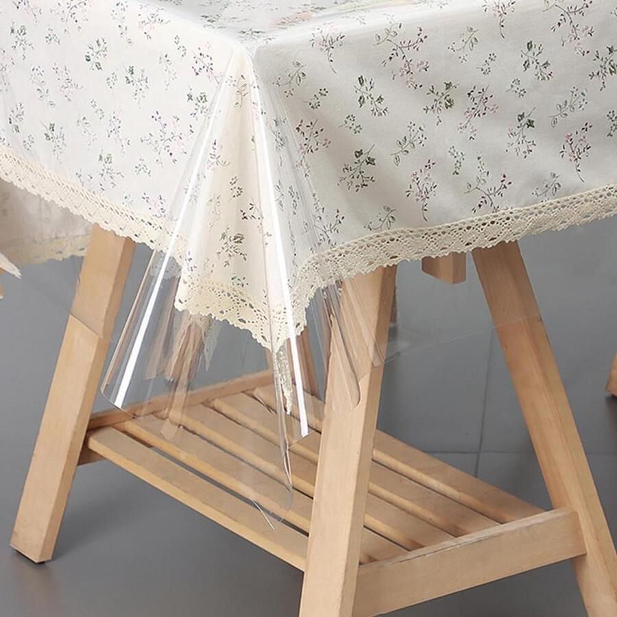 Allecto Plus Transparante PVC tafelfolie afwasbaar en 02 mm dik Bureau bescherming formaten beschikbaar