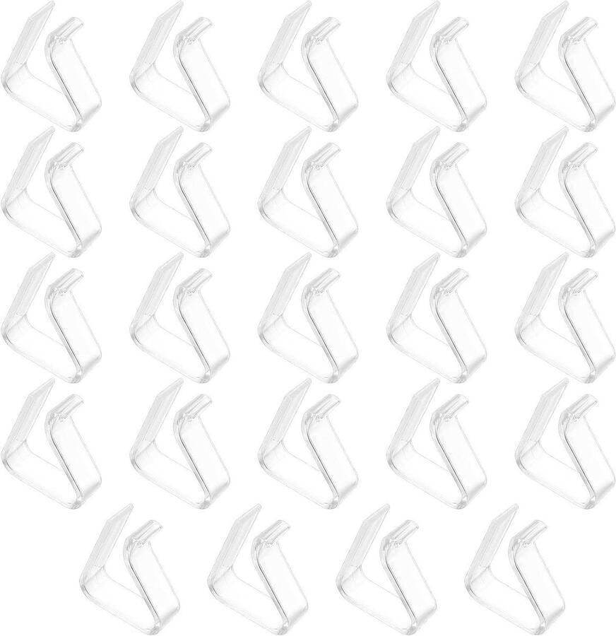 Allecto plus Transparante Tafelkleedklemmen voor Buiten Flexibele Tafelklemmetjes 24 stuks