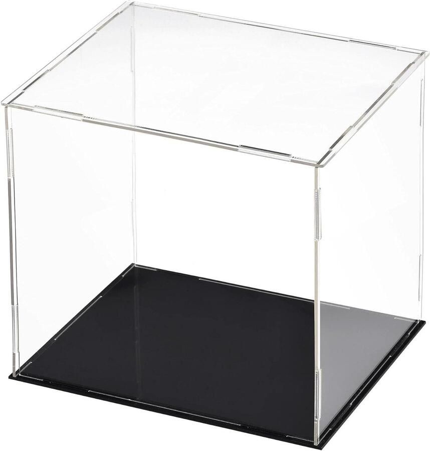 Allecto Plus Transparante vitrinekast van acryl 30x25x30 cm Stofdichte bescherming Geschikt voor aanrechtblad Showbox voor verzamelobjecten en speelgoed Thuisopslag Duurzame showcase voor figuren