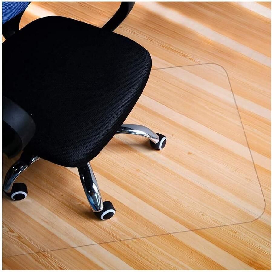Allecto plus Transparante vloermat voor harde vloeren 120 x 150 cm bureaustoelmat voor hardhouten vloer rechthoekig vloerbeschermer met hoge slagsterkte antislipfunctie