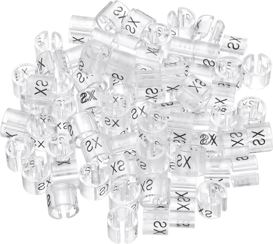 Allecto plus Transparante stang voor kleurcodering kleding verpakking van 150 stuks