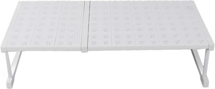 Allecto plus Uitbreidbaar Opbergrek voor Kast Opbergplanken Verstelbare Scheider Garderobe Keuken Badkamer Lengte 67-88 cm Opbergmogelijkheden