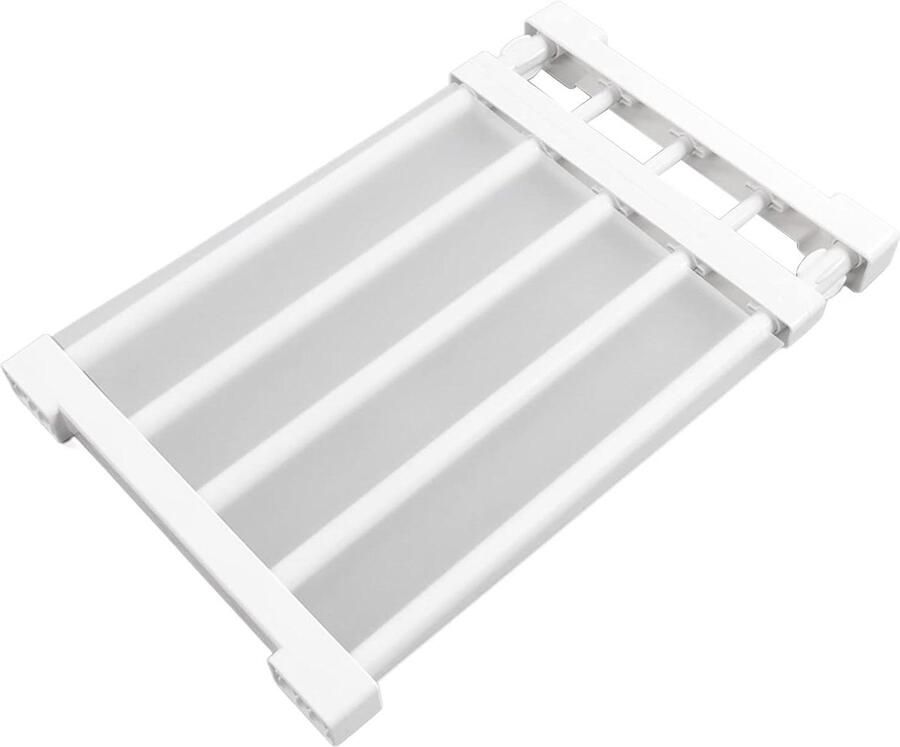 Allecto plus Uitbreidbare Kastspanningsplank met Multifunctionele Opbergmogelijkheden Eenvoudig te Installeren Hoogwaardig Materiaal Schoenenrek Boekenrek Kapstok Verstelbaar van 38‑55 cm Optimaliseer je Opbergruimte