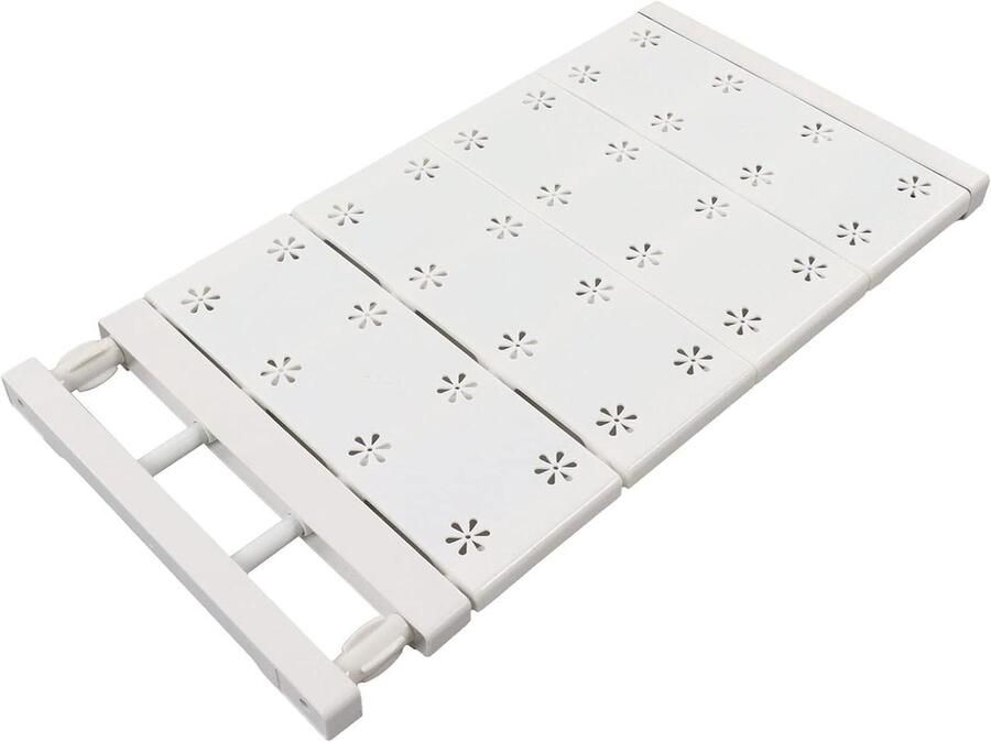 Allecto Plus Uitbreidbare Telescopische Kledingkast Organizer voor Keuken en Slaapkamer (50-80 cm lengte) met geen Boor Nodig