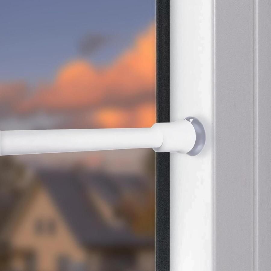 Allecto plus Uitschuifbare gordijnroede spanstangen voor gordijnen Curtain rod no drill Badkamer kledingkast keuken Diameter 8 mm (30-44 cm) Eenvoudig te monteren