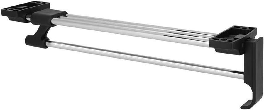 Allecto Plus Uittrekbare garderobestang van roestvrij staal voor kledingkast Handdoekrek en kapstok Ideaal voor kledingkast opbergsysteem (30cm)