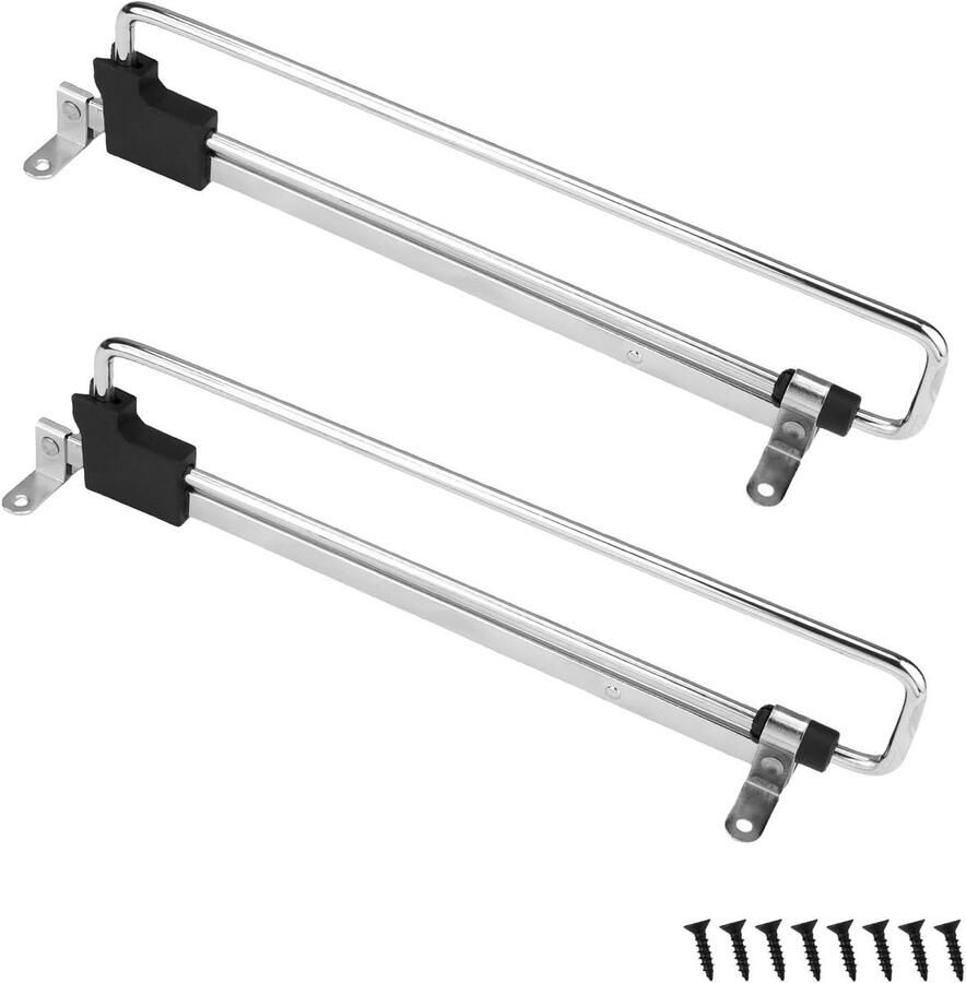 Allecto Plus Uittrekbare Kledingstang 2 Stuks Telescopisch Ideaal Voor Kasten en Opslag Praktische Garderobestang Van 25 cm Lang
