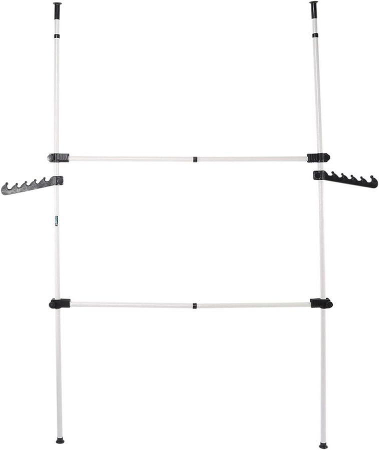 Allecto Plus Uittrekbare Kledingstang voor Kledingkasten Hangende Kledingstang voor Kledingkast Telescopische Kledingkast Organiser Kledingrek Huishoudelijke Accessoires voor Thuis Slaapkamer 60kg Draagvermogen Per Stuk