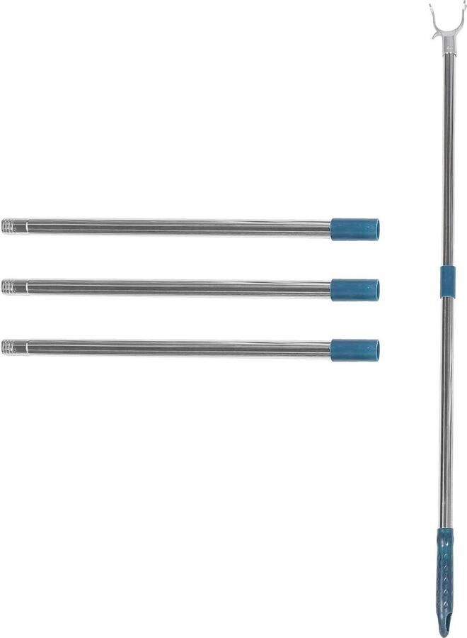 Allecto Plus Uittrekbare Telescopische Kledingvork Beugelgrijper voor Kledingkast Waslijnstang Goederengrijper