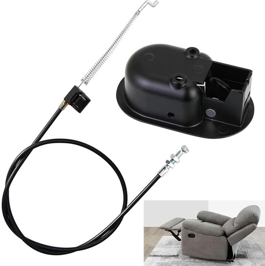 Allecto Plus Universele Fauteuil Onderdelen Aluminium Handvat voor Recliner Release Vervangende Bank Hendel met Kabel Geschikt voor Grote Recliner Modellen Comfortabele Stoffen Fauteuil Accessoire