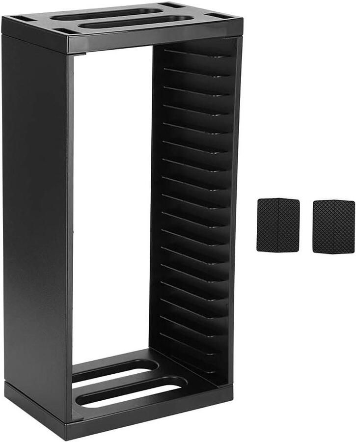 Allecto plus Universele Game Disc-houder Stand Organizer voor Spelopslag CD rek met Dubbele Laag Plank Stand