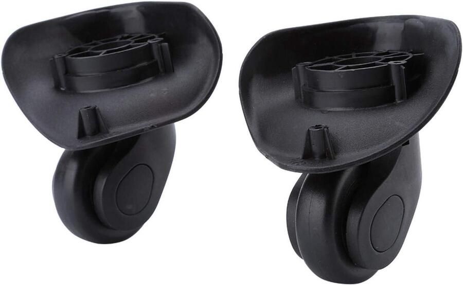 Allecto plus Universele Zwenkwielen voor Bureaustoel Robuuste PVC Wielen Draaibaar Bescherming voor Vloer en Hardhout 1 Paar