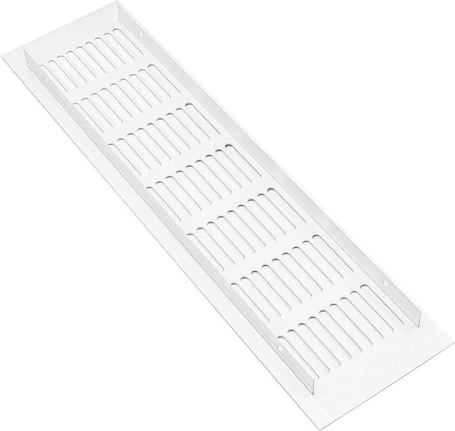 Ventilatieroosters Aluminium Kledingkast Ventilatiegaas voor Kasten Set van 4 stuks (8 x 30 cm) Ideale verluchting voor Schoenenkasten Camper Badkamer Keuken