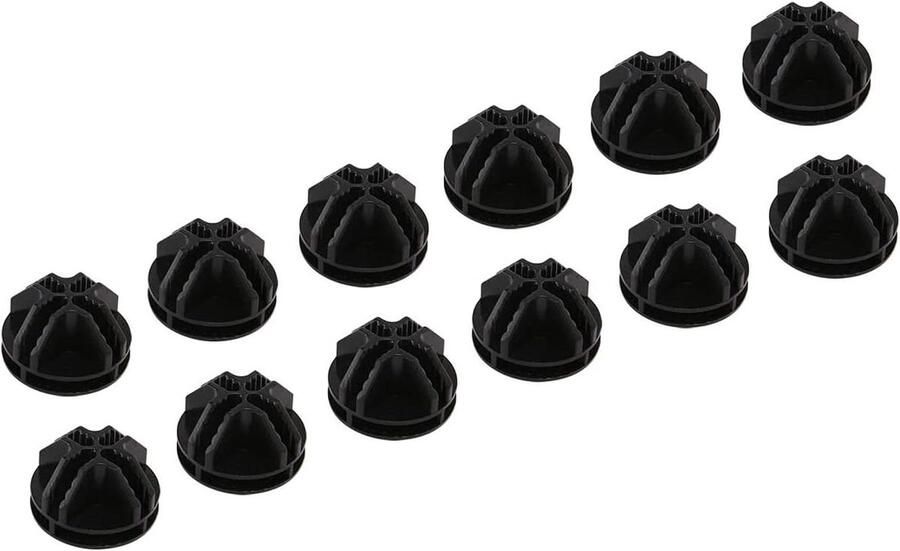Allecto plus Verbindingsclips voor Wire Cube Opslagrekken 12 Stuks Zwart DIY Opbergkast Organisator