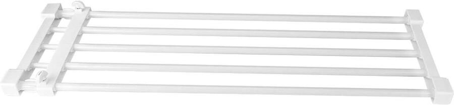 Allecto Plus Verstelbaar Telescopisch Opbergrek Kledingkast Systeem met Scheidingswand Ruimtebesparend en Praktisch