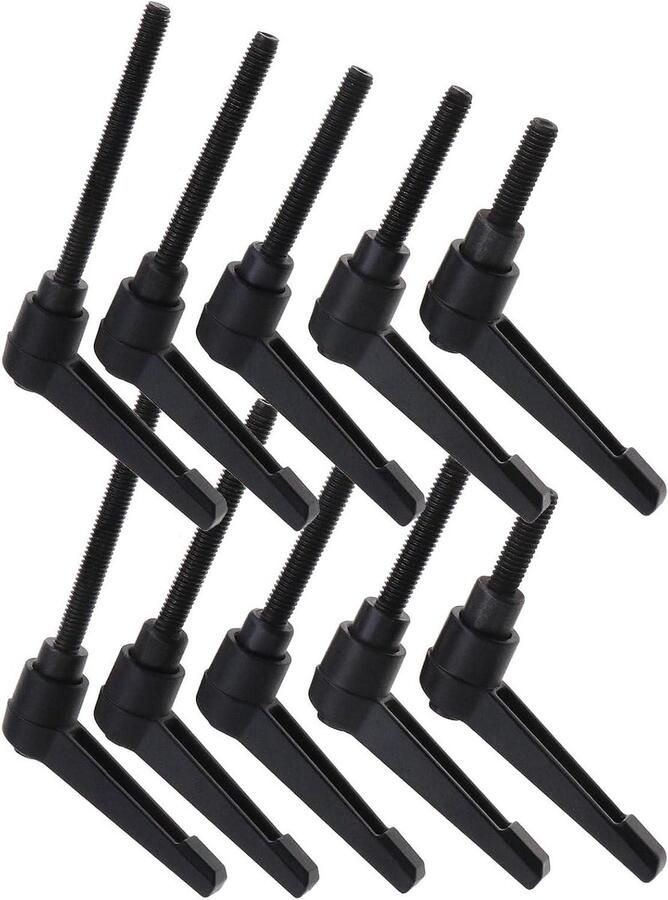 Allecto Plus Verstelbare Knop Handgreep Klem met Draadeind 10 Stuks voor Verpakkingsmachines M6x20 32 40 50 60mm Universele Handgreep