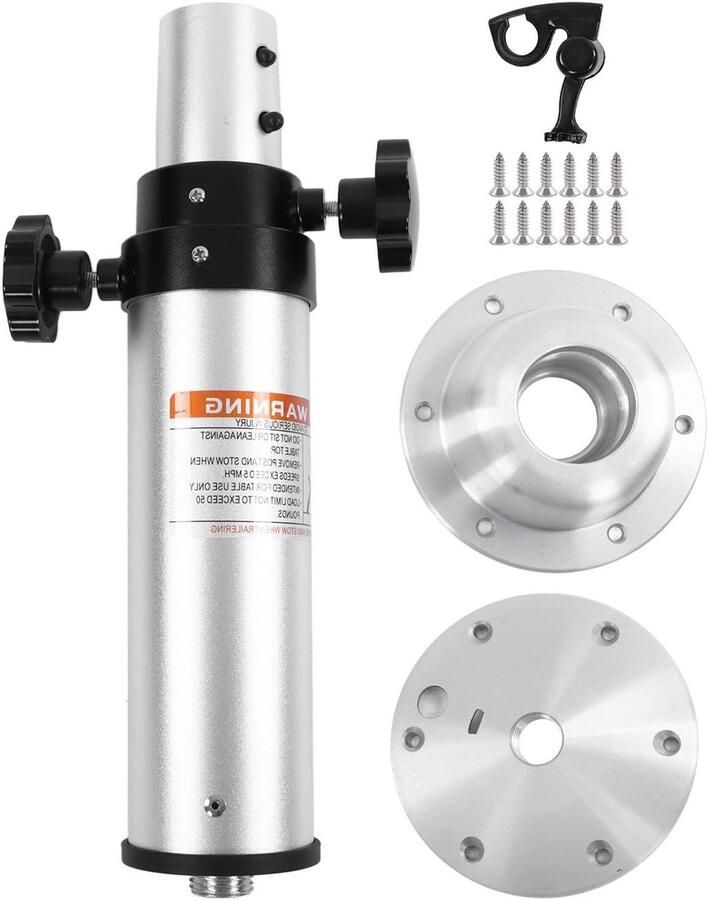 Allecto plus Verstelbare tafelpoot 430-745 mm Afneembaar Aluminiumlegering Caravan campingtafel