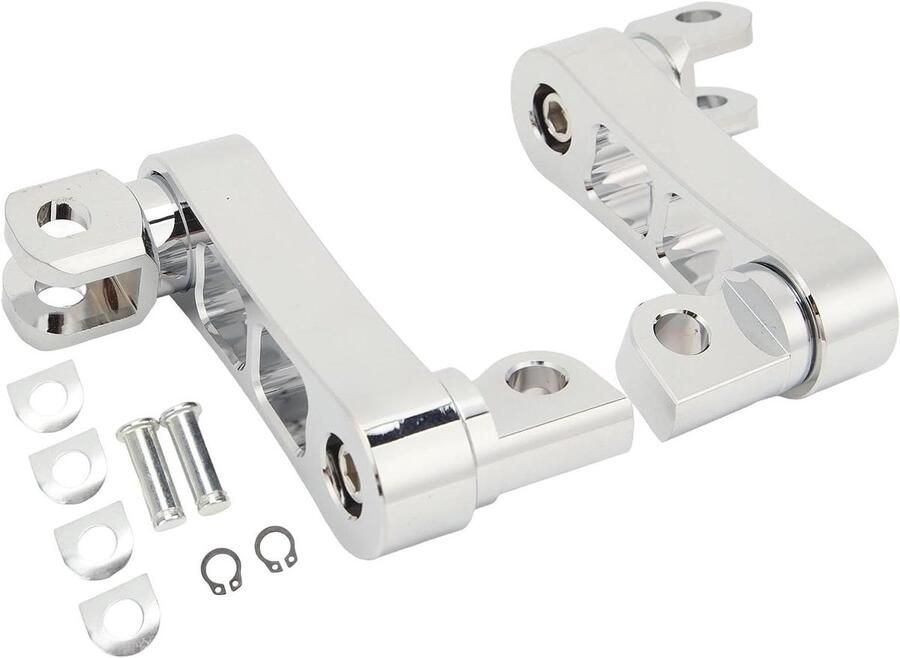 Allecto plus Verstelbare Voetsteunen Passagiers Motor Highway-beugel 360° Verstelbaar Robuuste Voetsteun Verlengingsbeugel voor Toeren (Gegalvaniseerd)