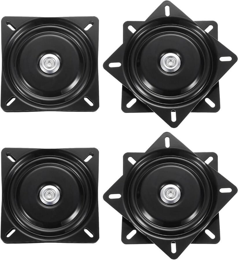 Allecto plus Vervangende Draaiplaat voor Barkrukken 4 stuks Draaivoet met kogellagers 100 kg capaciteit Geschikt voor Barkruk Draaistoel of Ligstoel