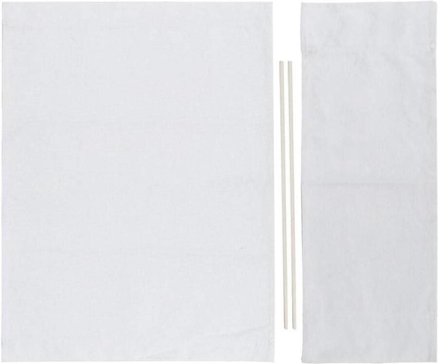 Allecto plus Vervangende regisseursstoel bekledingsset voor Home cinema Canvas Zitting en Rugleuningbeschermer Wit