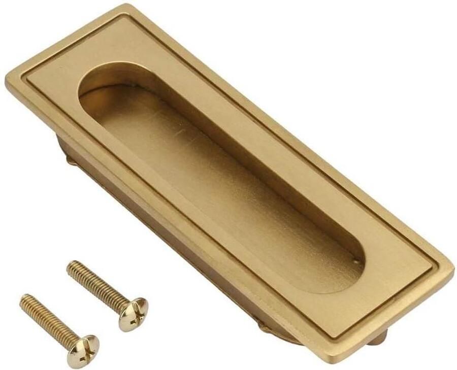 Allecto Plus Verzonken meubelhandgreep Messing verborgen handgreep voor kasten en kledingkasten