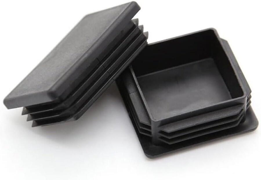 Allecto Plus Vierkante Plastic Stekkers 30 stuks Buiseindkappen voor Vloerbescherming Anti-slip Meubelpootmat