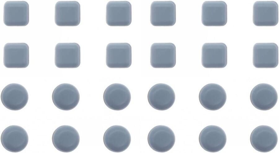Allecto plus Vierkante ronde stoelpoten glijders 24 stuks PTFE Teflon zelfklevende meubelglijders Stoelpoten vloerbeschermers Tapijtglijders