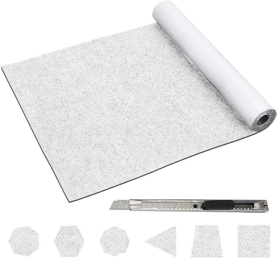 Allecto Plus Viltglijders zelfklevend 40 x 200 cm Meubelbeschermers en geluidsisolatie 2 mm dik zelfklevend vilt Voor bank tafel stoel Auto-geluidsisolatie en vloerbescherming