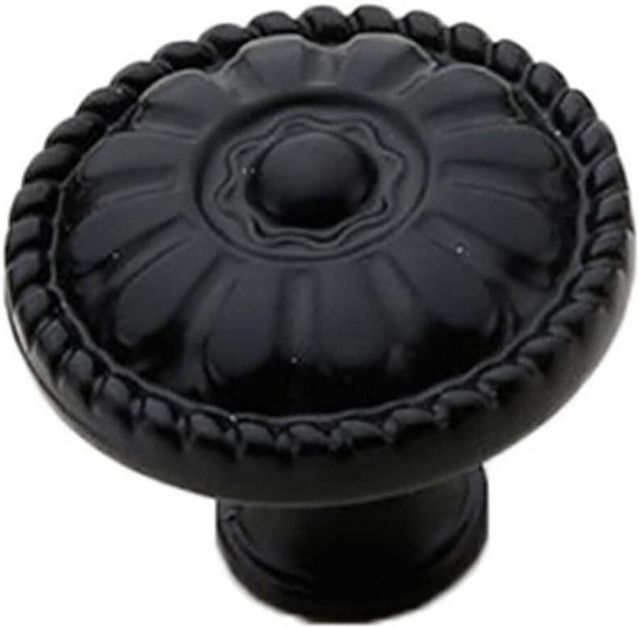 Allecto plus Vintage Deurgrepen 2 stuks voor keukenkasten en dressoirs (Zwart)