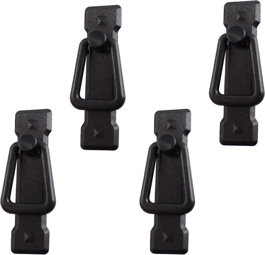 Allecto plus Vintage Drop Handvatten 4 STKS in Bronzen Grijs Deurring Pull Handgrepen Set van Meubelring Trekt voor Keukenkast Dresser met Schroeven Ladekast Hardware