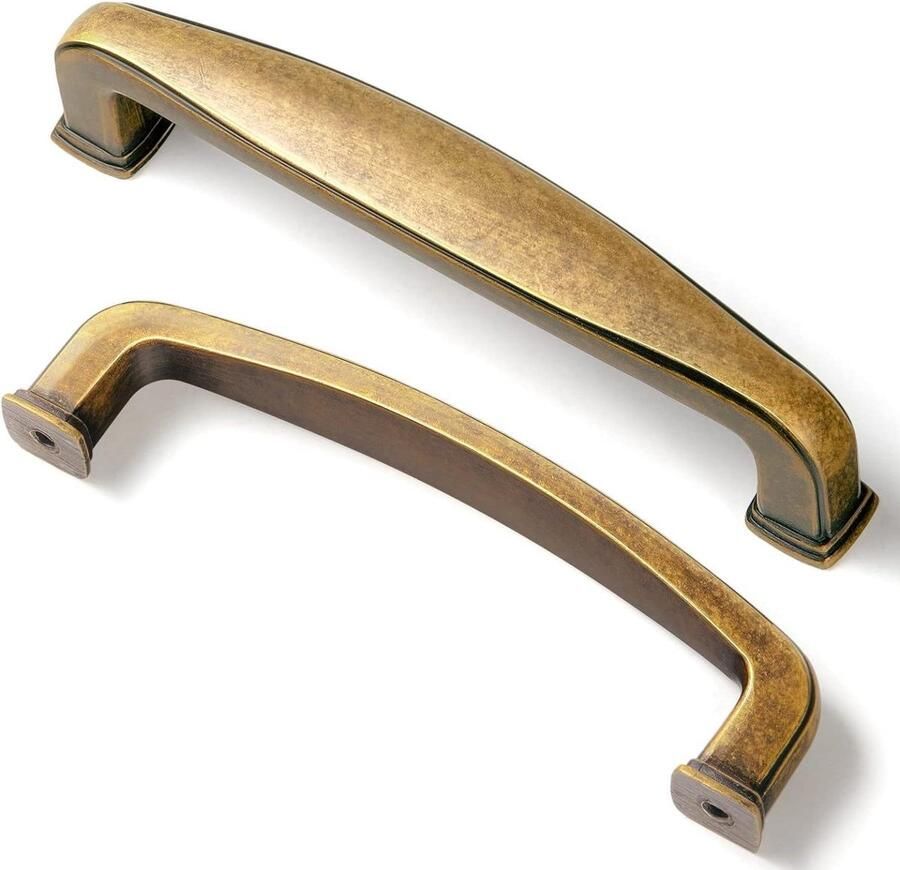 Allecto plus Vintage meubelgrepen 96mm 6 stuks antieke kastgrepen zinklegering keukengrepen bronzen keukenkasten 96mm gat midden