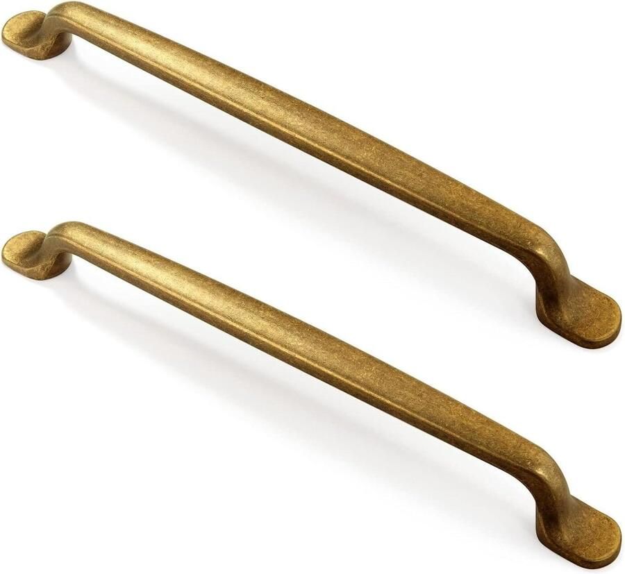 Allecto Plus Vintage meubelgrepen antiek messing 96mm gat afstand Set van 6 stuks