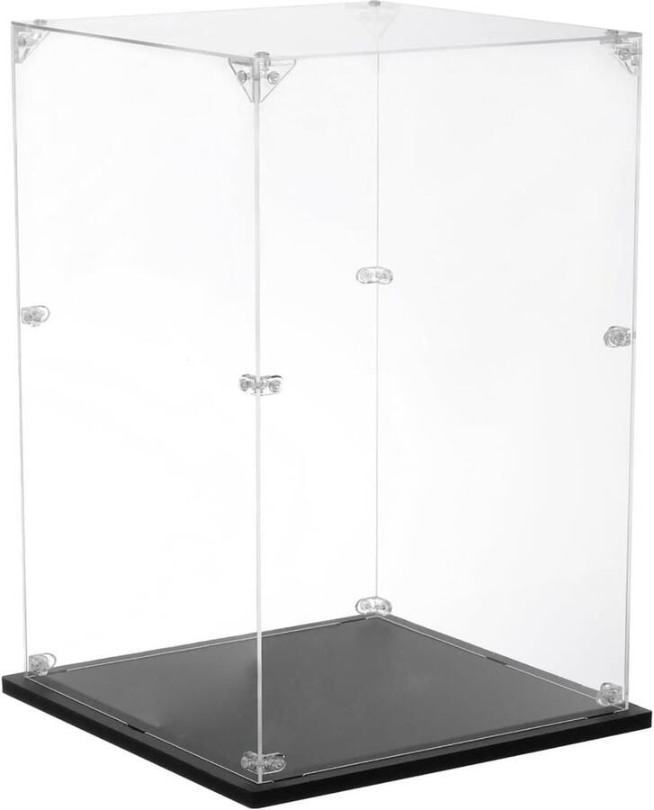 Allecto plus Acryl vitrine 20x25x35 cm transparant stofdicht organizer voor actiefiguren en verzameling
