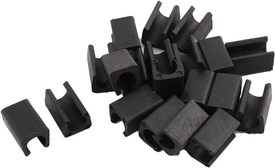 Allecto plus Vloerbeschermers voor Stoelpoten 10mm 20-delig Zwart
