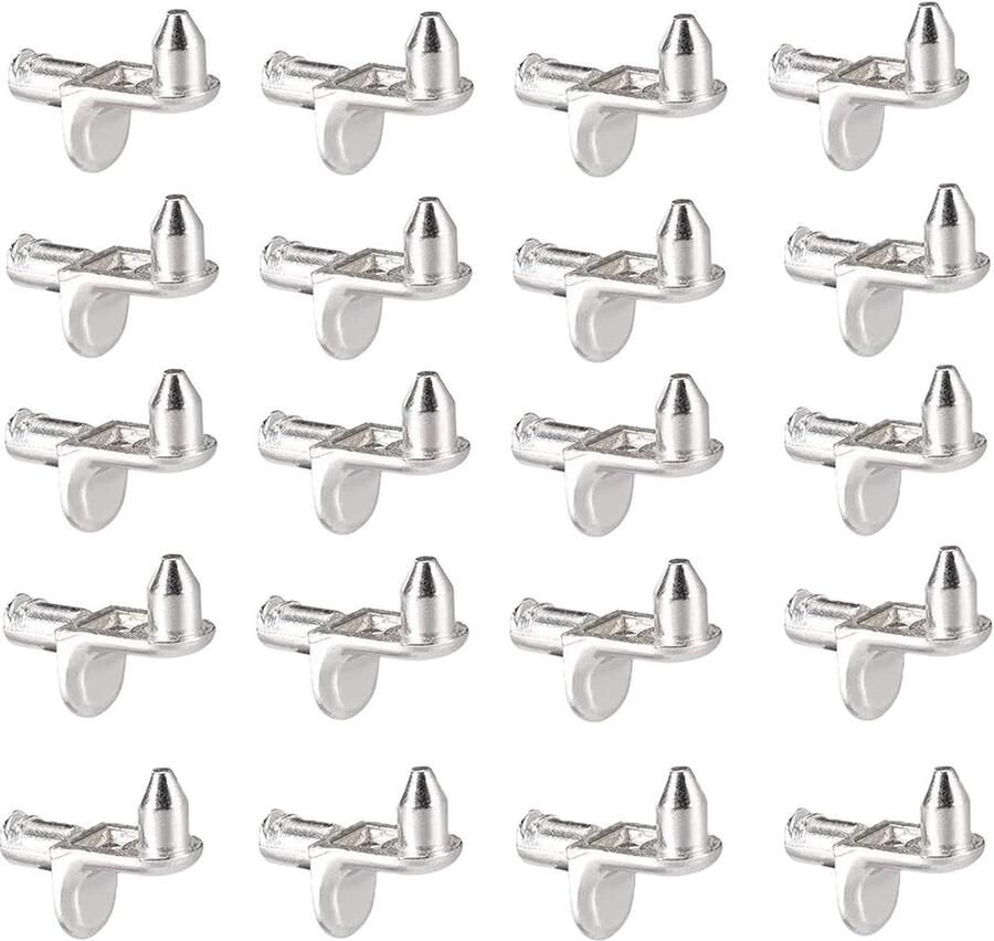 Allecto Plus Voor de titel: Set van 20 L-vormige plankdragers voor wandplanken