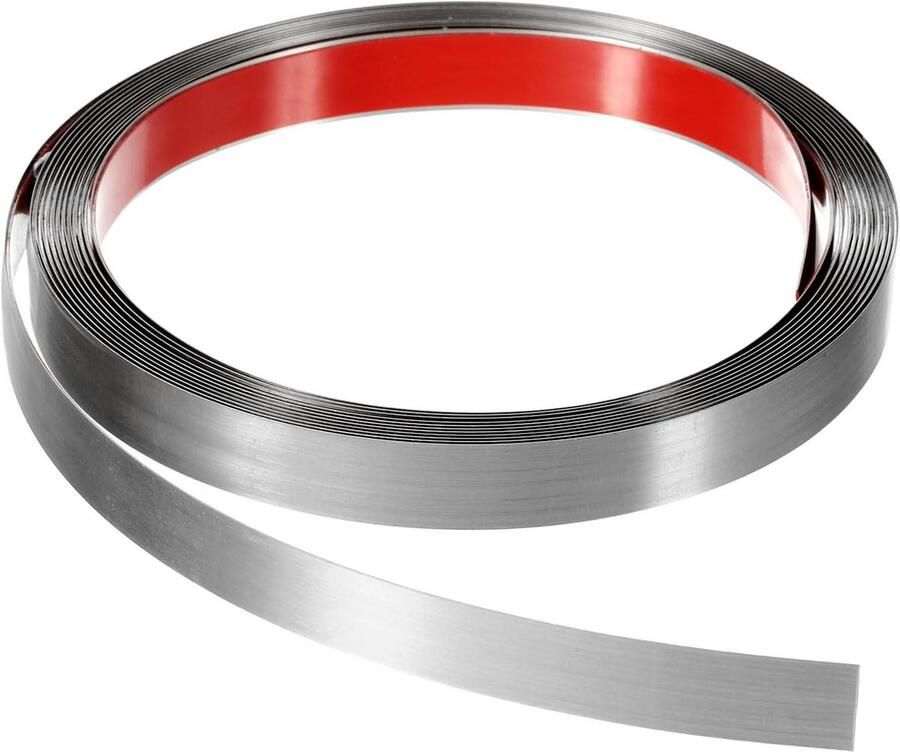 Allecto Plus Wandbekleding zelfklevend roestvrijstaal 16 4 ft x 0 59 inch zilver Voor muur plafond kast