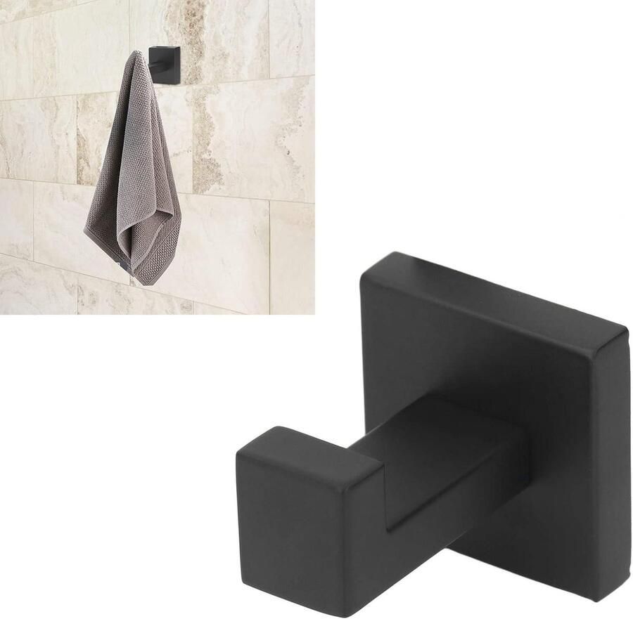 Allecto plus Wandgemonteerde Kapstokken Set van 3 Roestvrijstalen Haken voor Handdoek Sleutel Mantel Sjaal