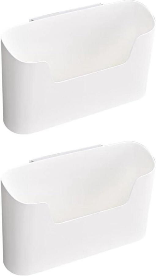 Allecto Premium Wandgemonteerde opbergdoos 2 stuks Multifunctioneel Keuken & Badkamer opbergoplossing