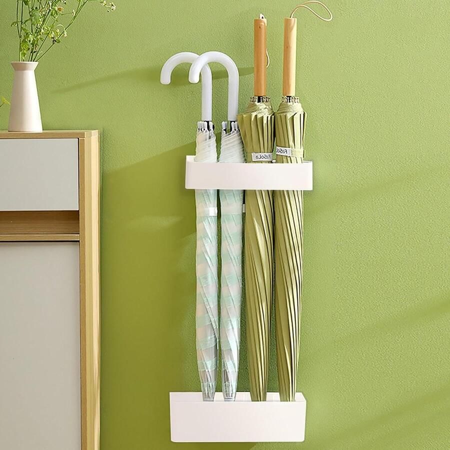 Allecto Plus Paraplubak Muurbevestiging Parapluhouder Opbergrek Parapluhouder voor Thuis Kantoor