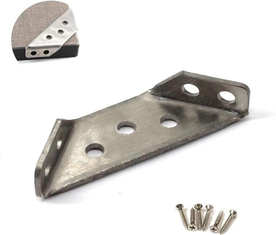 Allecto Plus Wandmontage Plankbeugel van Roestvrij Staal Set van 10 Stuks Hoekbrace voor Wandplanken