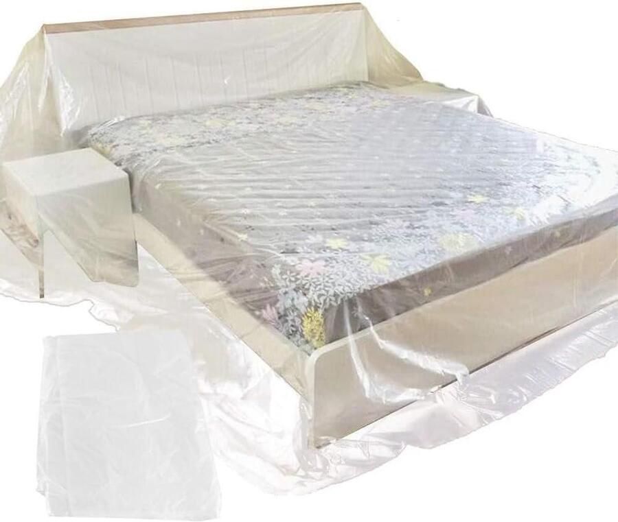 Allecto plus Waterdichte bankopslaghoes transparante bankbeschermer (3x4m) voor mobiele bescherming en opslag van meubels met stofdichte eigenschappen