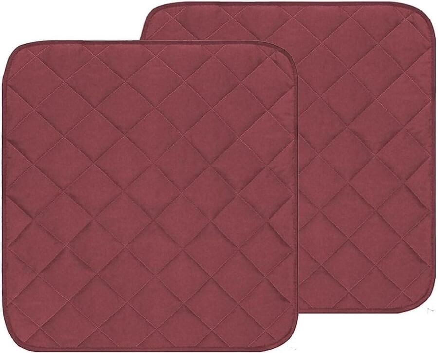 Allecto Plus Waterdichte stoelkussens set van 2 voor incontinentie 22 x 29 absorberend wasbaar herbruikbaar stoelbeschermers voor bank stoel rolstoel
