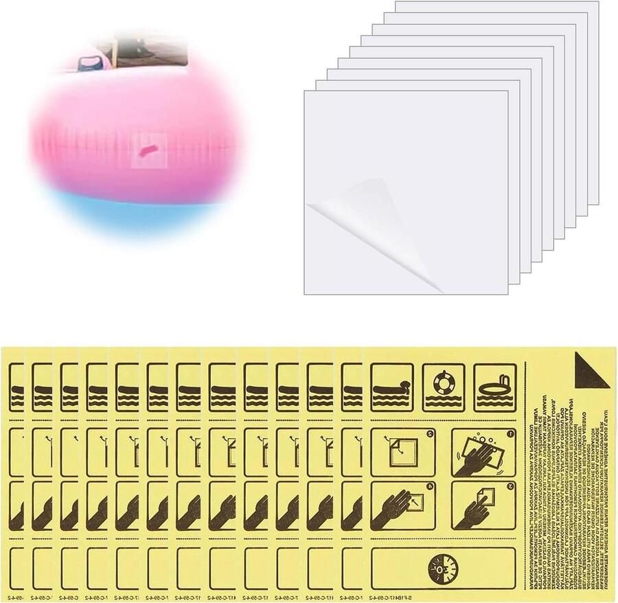 Allecto Plus Waterdichte Transparante Reparatiepleisters (30 stuks) voor Tent Rubberboot Zwemring en Luchtbed