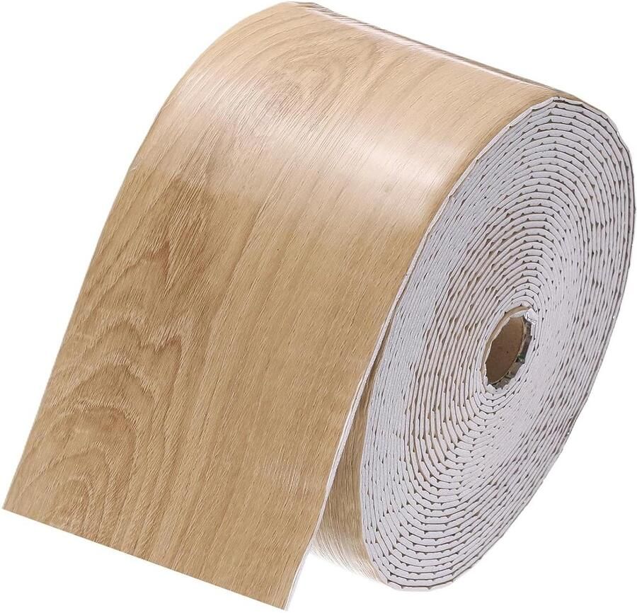 Allecto plus Waterdichte wandrand 10x100 cm geel houtnerf Behangrand stickerlijst Wandrandlijnen voor wandhoek tafel meubels