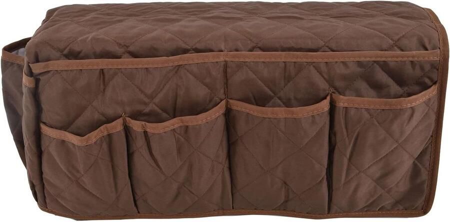 Allecto plus Waterproof Sofa Armrest Organizers Koffiekleur Design met Houder voor Afstandsbediening Stof- en Waterdicht Beschermt tegen Huisdieren- Voor Bank- Opbergtas