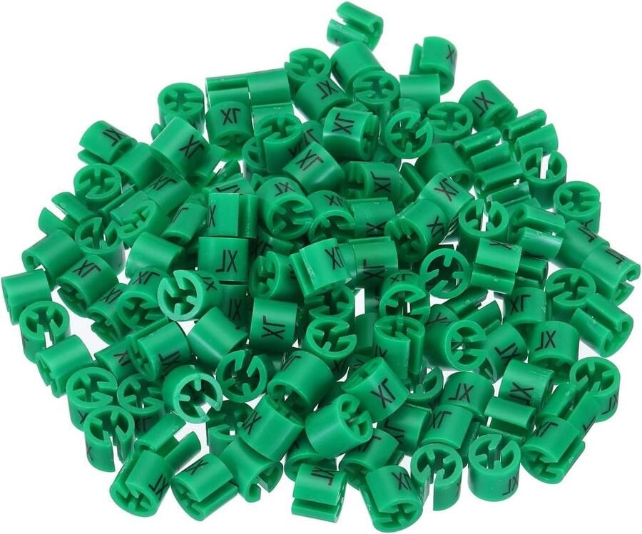 Allecto plus XL Kleerhangermarkers 160 stuks Kleurcoderingsetiketten Groen Kledingstuk Maatclips