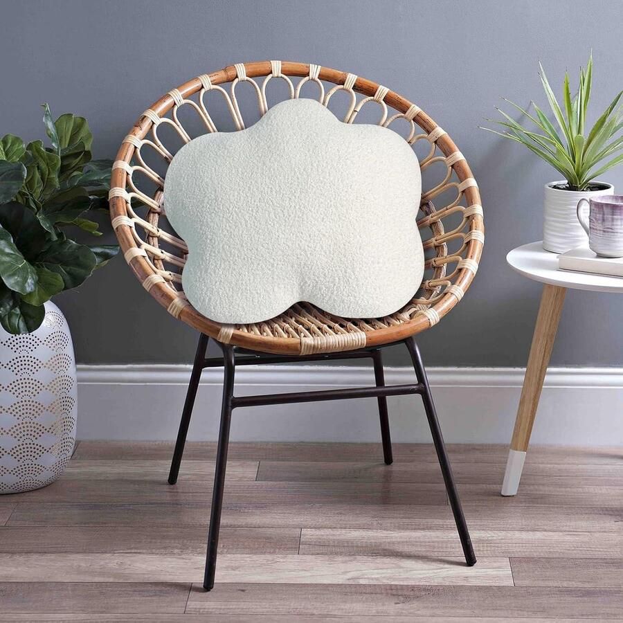 Allecto Plus Zacht Comfortabel Wolkenbodemkussen voor Kinderkamer en Bank (Wit)