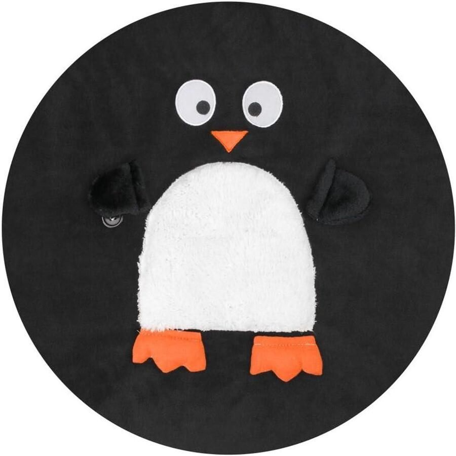 Allecto plus Zachte knuffeldeken met kerstmotief voor dames heren en kinderen 120 x 160 cm Geschikt voor slaapkamer bank auto Alle seizoenen Pinguïn-design