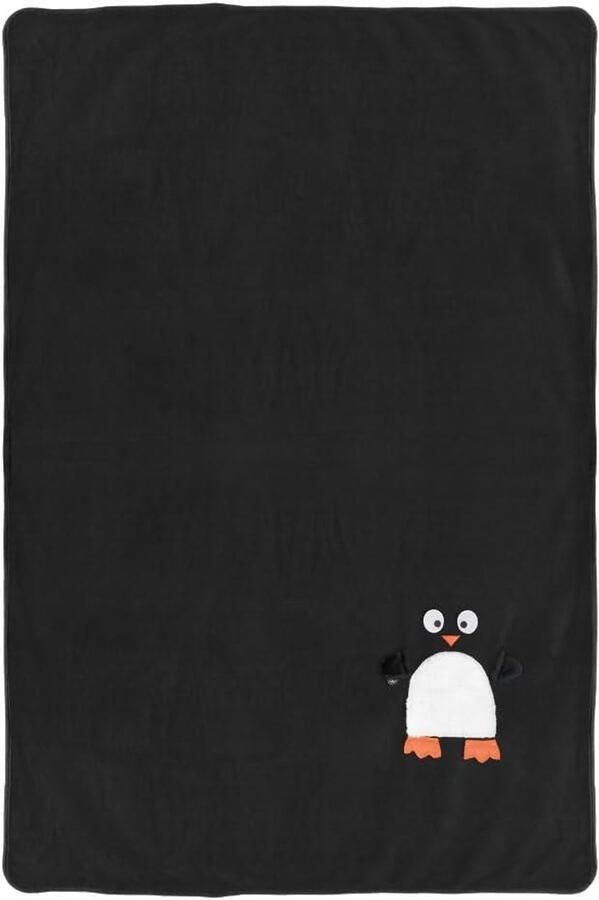 Allecto plus Zachte knuffeldeken met kerstmotief voor volwassenen en kinderen 120 x 160 cm Ideaal voor slaapkamer bank en auto Geschikt voor alle seizoenen Met schattige pinguïnprint