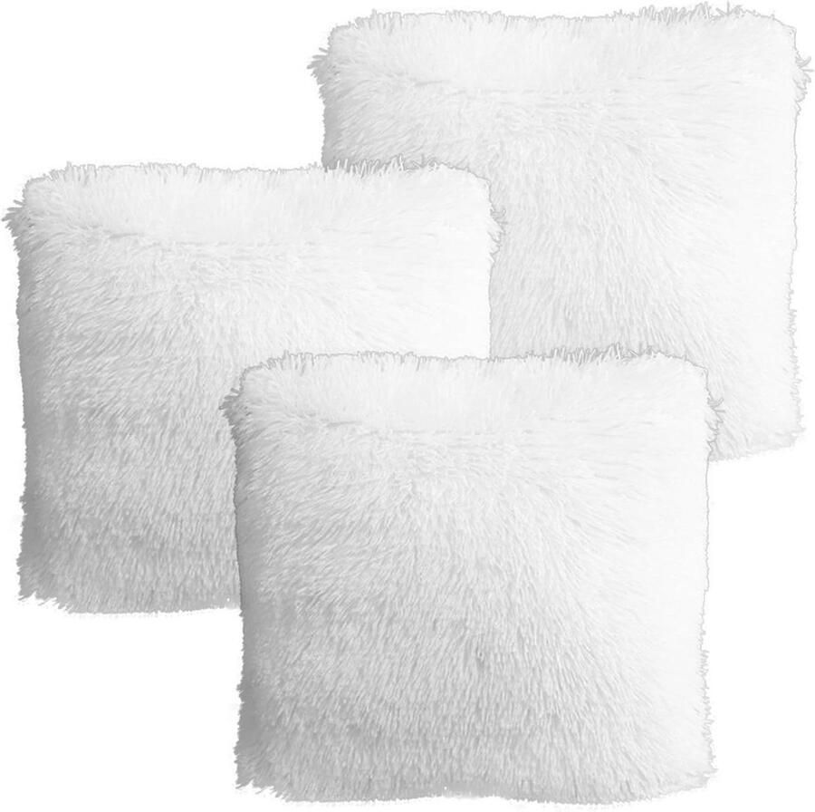 Allecto plus Zachte kussenslopen van imitatiebont pluizige decoratieve hoezen voor bank en slaapkamer